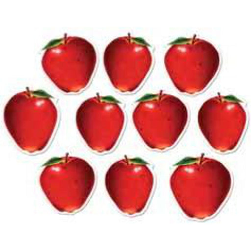 4" Mini Apple Cutouts - Double-Sided (10 Pack)