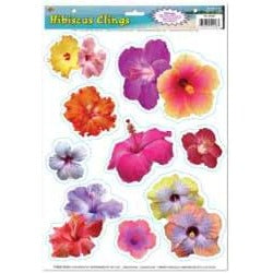 Hibiscus Clings, 9 per 12 x 17 Inch Sheet
