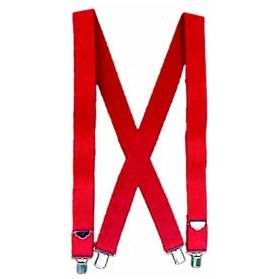 Heavy Duty Red Santa Suspenders