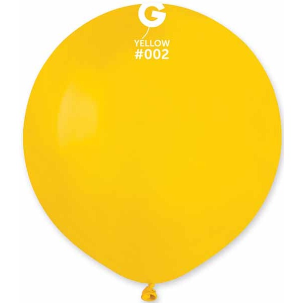 Gemar 19" Yellow #002 Latex Balloons, 25 Count