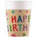 PAPER CUPS 7OZ 8/PK KRAFT HBDAY STARS