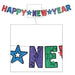 Multicolour Glittered Happy New Year Streamer, 8.5 ft