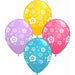 Flowers All Over 12-Inch Latex Balloons, 50-Pack