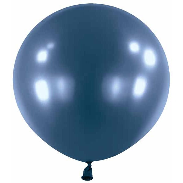 Anagram 24-Inch Metallic Navy Latex Balloons, 4-Pack