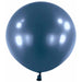 Anagram 24-Inch Metallic Navy Latex Balloons, 4-Pack