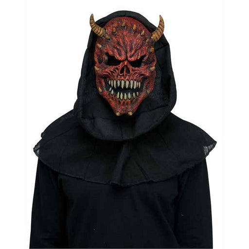 Demon Horror Mask with Shroud