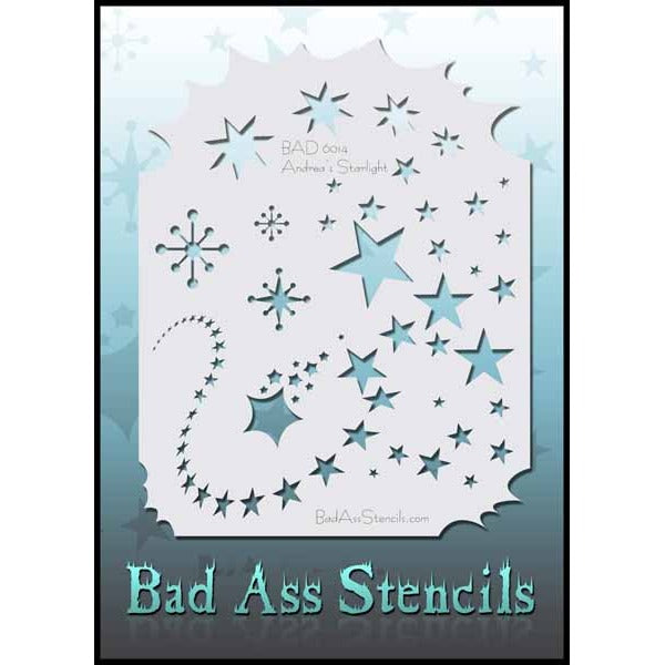 Graftobian Bad Ass Stencil Starlight, 8.5 x 11 Inches