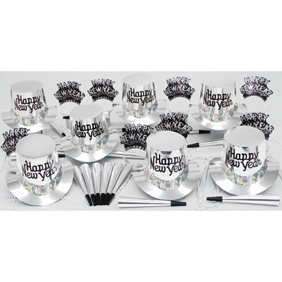 Silver Regal New Year's Party Kit for 10