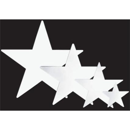 12-Inch White Foil Star Decoration