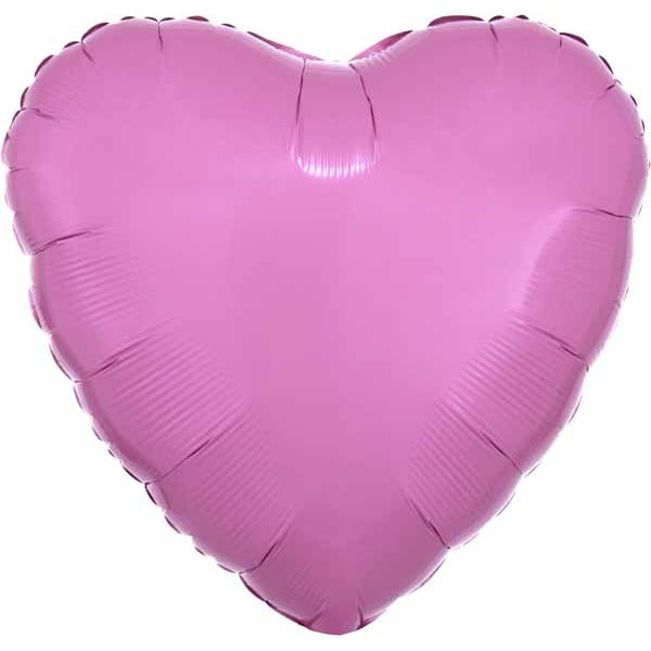 18-Inch Metallic Pink Heart Foil Balloon