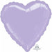 18 Inch Metallic Pearl Pastel Lilac Heart Foil Balloon