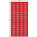 SQUARE CURTAIN RED 6'6"X3'2.25" 1/PKG