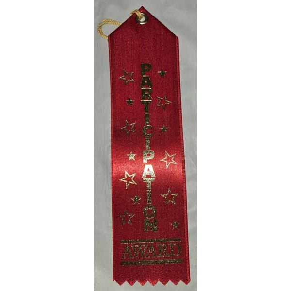 Red Participation Award Ribbon