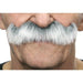 White and Grey Costume Moustache, 13 x 4.5 cm