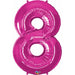 34-Inch Magenta Number 8 Balloon