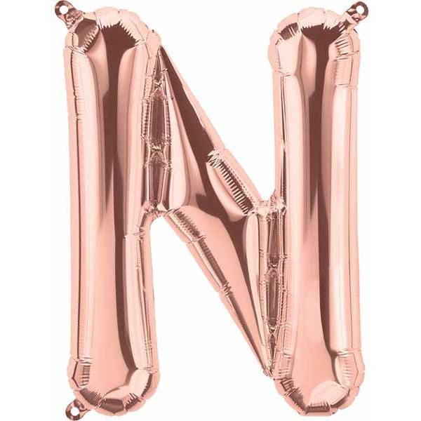 16 Inch Rose Gold Letter N Balloon