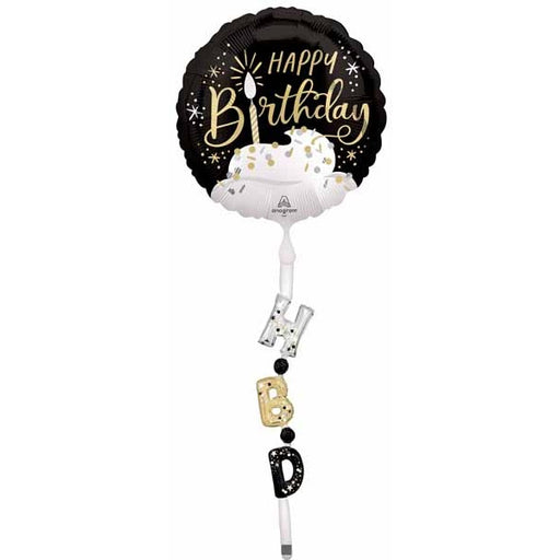 BLK SILVER GOLD HBD 69" AIRWALKER P70 PK