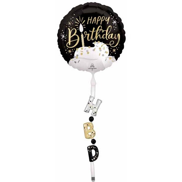 BLK SILVER GOLD HBD 69" AIRWALKER P70 PK