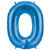 Meg aloon Blue Number 0 Balloon, 40 Inch
