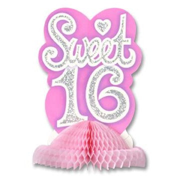 Sweet Sixteen Birthday Centerpiece, 9.5 Inches