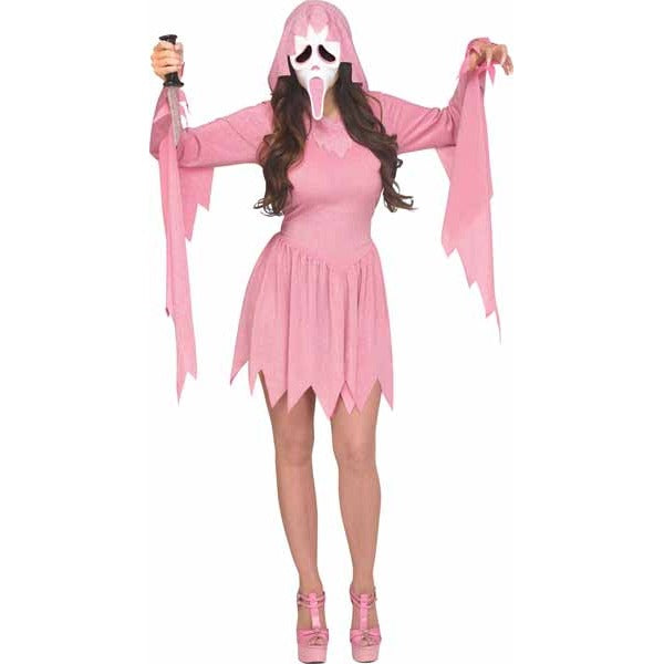 Pink Glitter Ghost Face Adult Costume, Large (10/14)