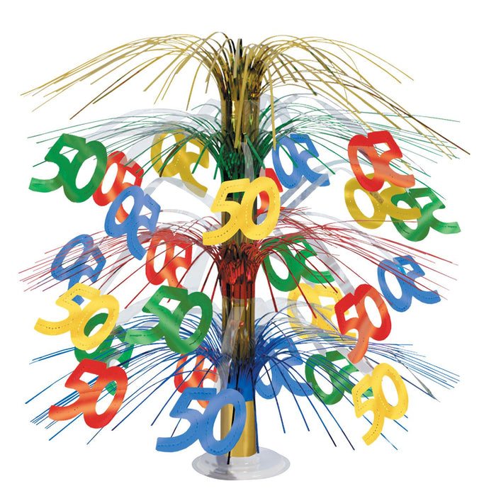 Celebrating Half a Century: Multicolor 50 Cascade Centerpiece (1/Pk)