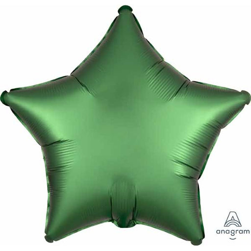 Emerald Satin Luxe Star Foil Balloon, 19 Inch