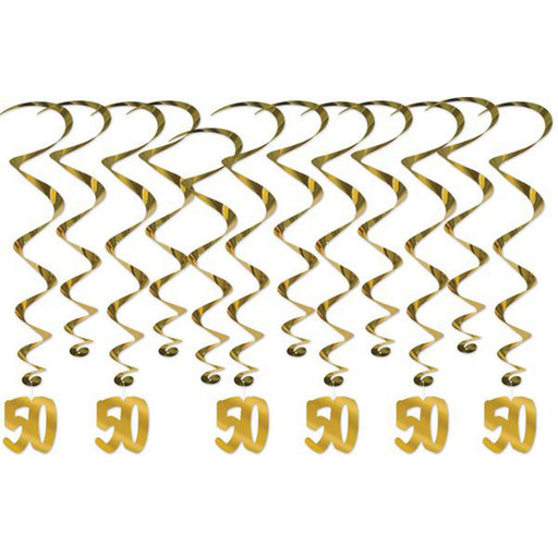 50Th Anniversary Whirls - Pack Of 12