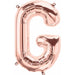 16-Inch Rose Gold Letter G Balloon