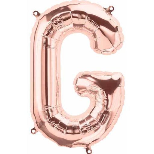 34-Inch Rose Gold Letter G Balloon