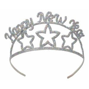 Glittered Happy New Year Tiara, 1 Count