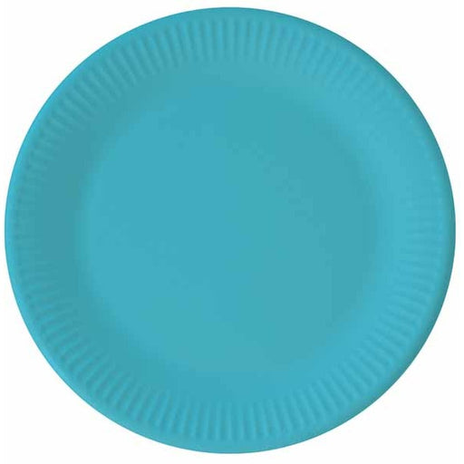 PAPER PLATES 7.6" 8/PK SOLID TURQUOISE