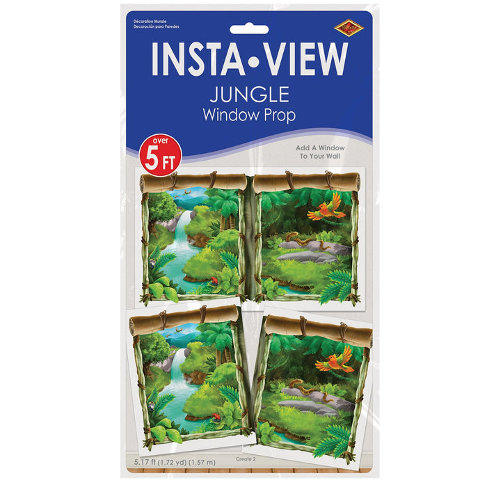 Jungle Insta View Mural: Transformative Wall Decor (1/Pk)