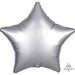 19" Platinum Satin Luxe Star Foil Balloon