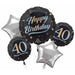 Sparkling 40th Birthday Foil Balloon Bouquet