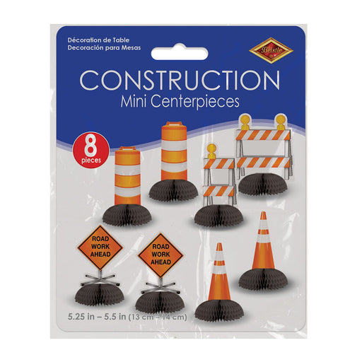 Dynamic Construction Mini Centerpieces: Vibrant Party Decor (8/Pk)