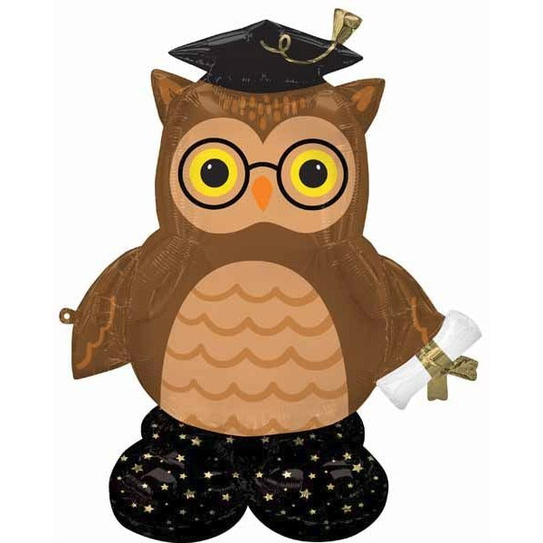 44" Grad Wise Owl AirLoonz Foil Balloon