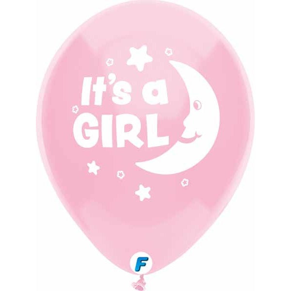 FUNSATIONAL 12" IT'S A GIRL MOON 8/BG