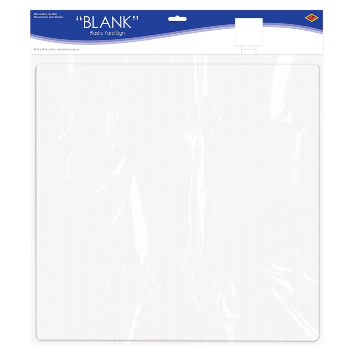 Blank Plastic Yard Sign