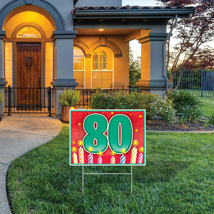  "80" Plastic Yard Sign