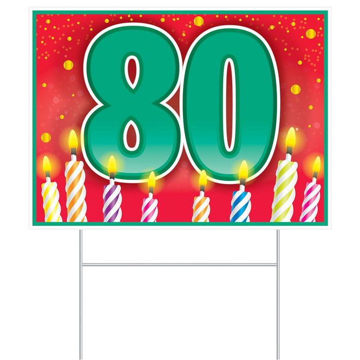  "80" Plastic Yard Sign