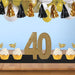 "40" 3-D Glittered Centerpiece - Gold