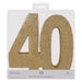 "40" 3-D Glittered Centerpiece - Gold