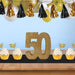 "50" 3-D Glittered Centerpiece - Gold