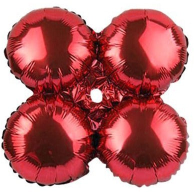 17-Inch Red Foil Quad Balloon