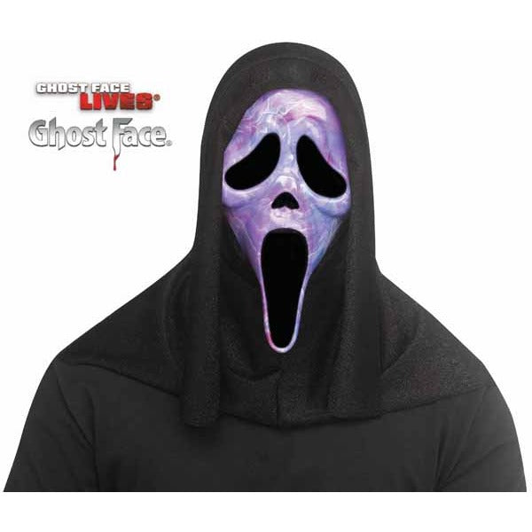Purple Marble Ghost Face Mask