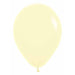 Sempertex 11" Pastel Matte Yellow Latex Balloons, 50 Pack