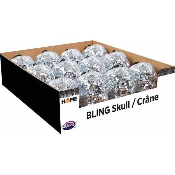 3.25-Inch Bling Skull, Assorted Colours