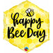 Happy Bee Day 20" Hexagon Foil Birthday Balloon