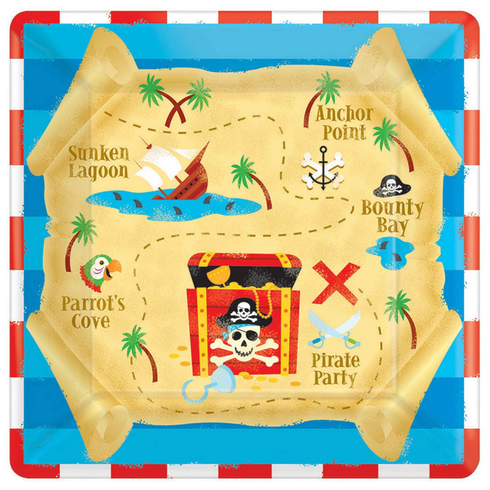 Pirate Party 7" Dessert/Snack Plates